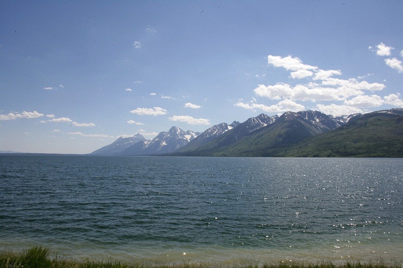 Jackson Lake.  The last time I saw it it was about 15 feet below normal. I am glad to see it full again.