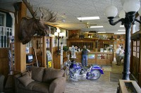 The Best Western Yukon lobby,  I suppose the Harley as decoration proves they are motorcytcle friendly