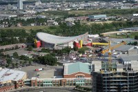 The Pengrowth Saddledome, home of the Calgary Hitmen and the Calgary Flames  hocky clubs.
