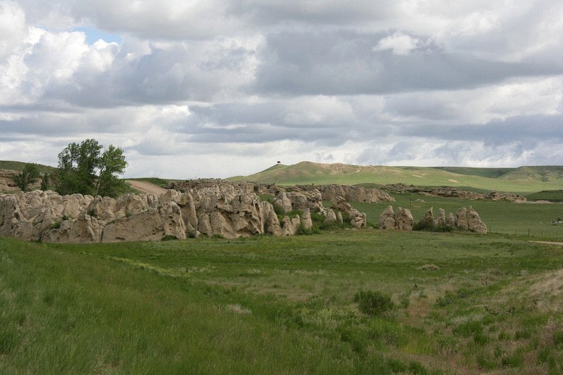 This photo was taken on I-25 just south of Cheyenne. I have always noticed this outcropping of rocks, this is the first time I have stopped.