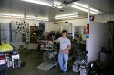 Brendon, the service manager at The Motorcycle Shop in Anchorage - equipped with the only tool needed to repair these state-of-the-art motorcycles.