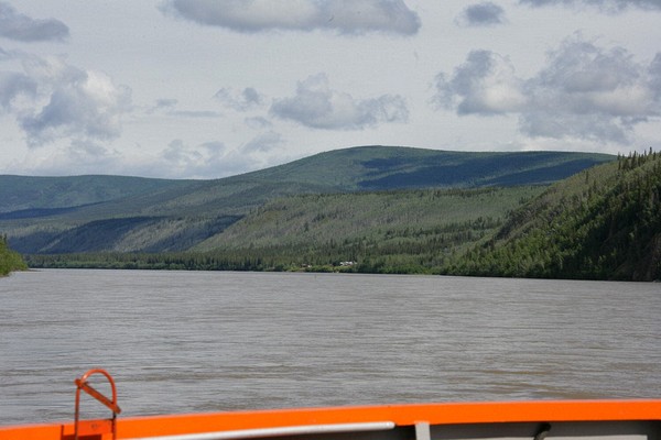 From the ferry crossing the Yukon River into Dawson