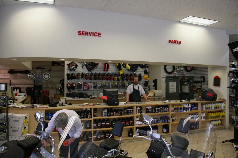 Cars, motorcycles, ATVs - they do 'em all - Colin in parts and motorcycle service