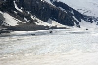 Here are several of the ice explorers heading on to the glacier