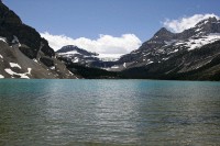 Bow Lake - what a difference a couple of weeks makes.  This was covered in ice on the way up.