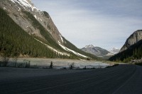 The views are beautiful and expansive the whole length of the Icefields Highway