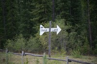Sign along the Alaska Highway in the Yukon