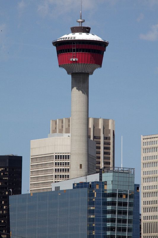 Dinner at the Calgary Tower - great view, food not so much.